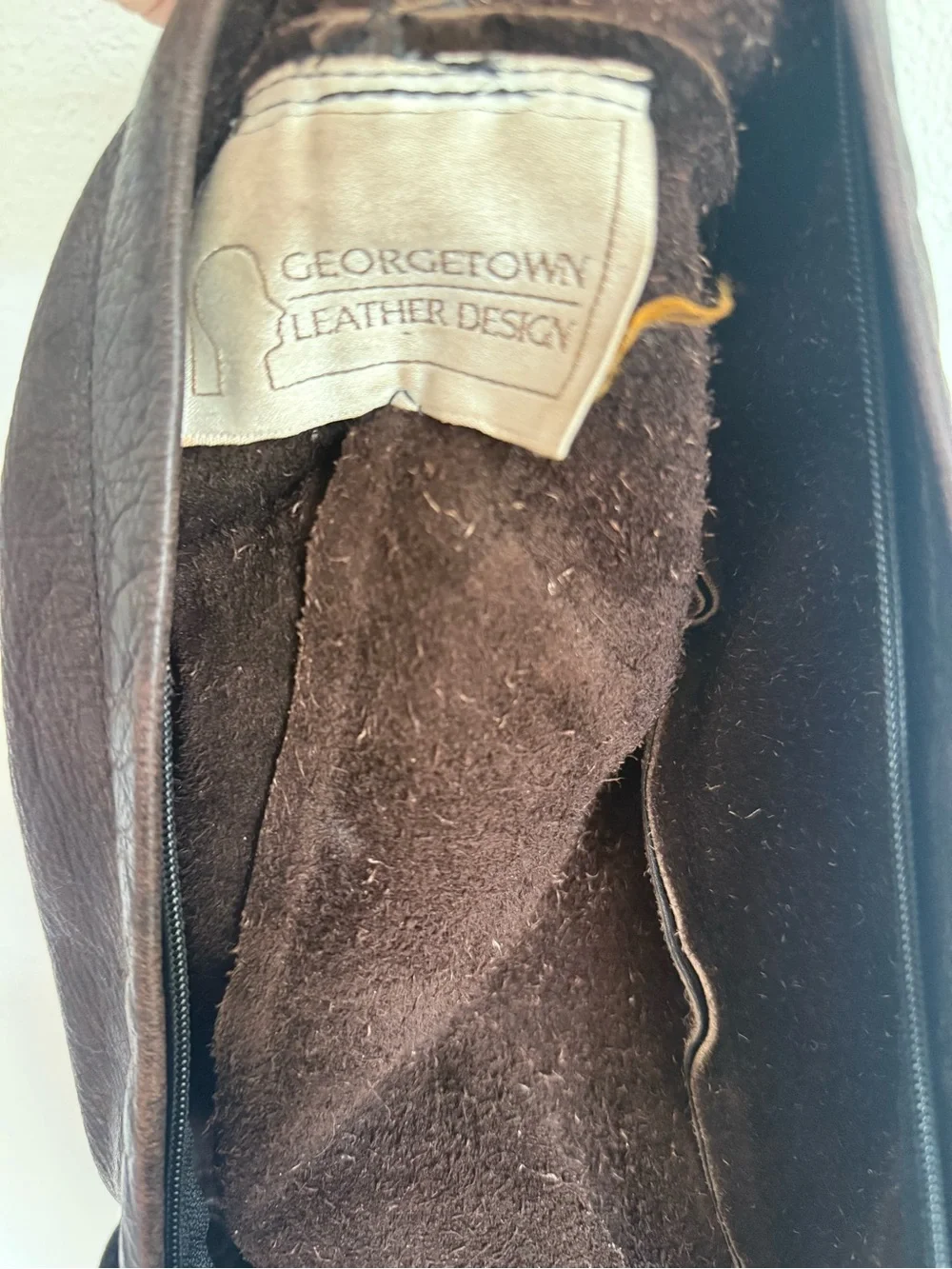 Vintage Leather Backpack Dark Brown Supple Medium Size Georgetown Leather Design